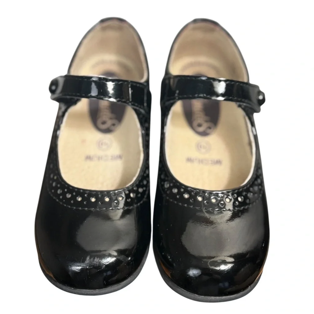 FootMates Emma Black patent leather Kids Mary Jane Shoes
